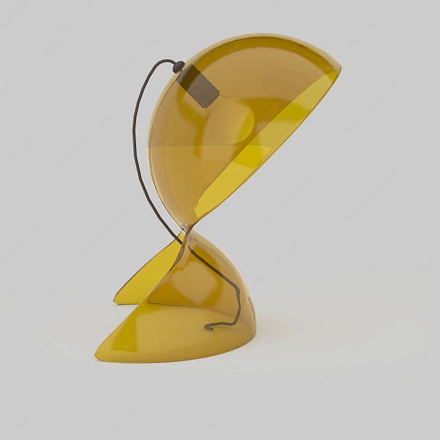 黄色台灯3D模型