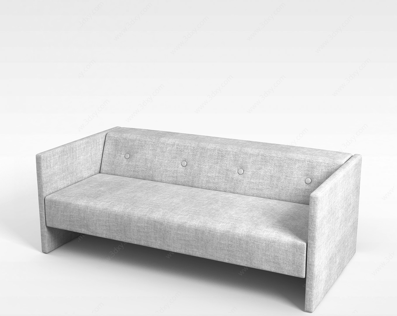灰色简约版沙发3D模型
