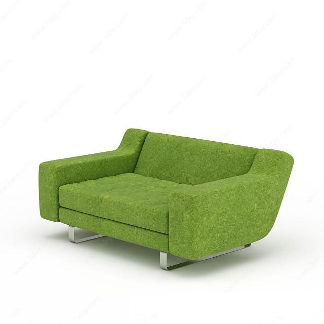 绿色沙发3D模型