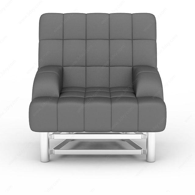 灰色沙发3D模型