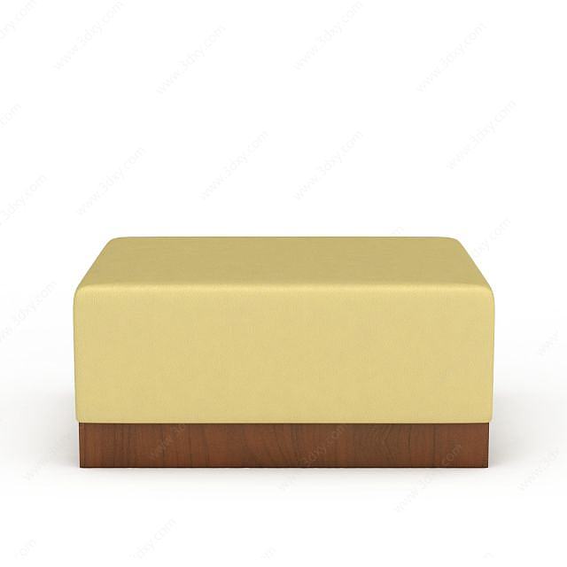 黄色单人沙发3D模型
