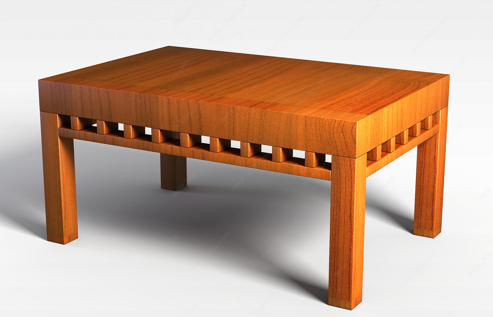 灰色木质桌子3D模型
