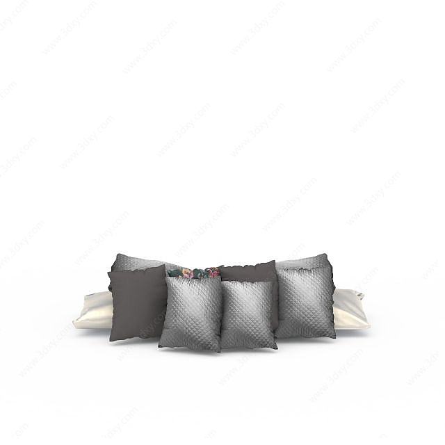 沙发抱枕组合3D模型