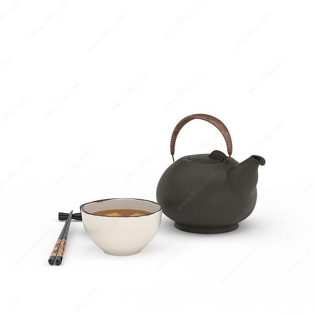 茶壶陈设品3D模型