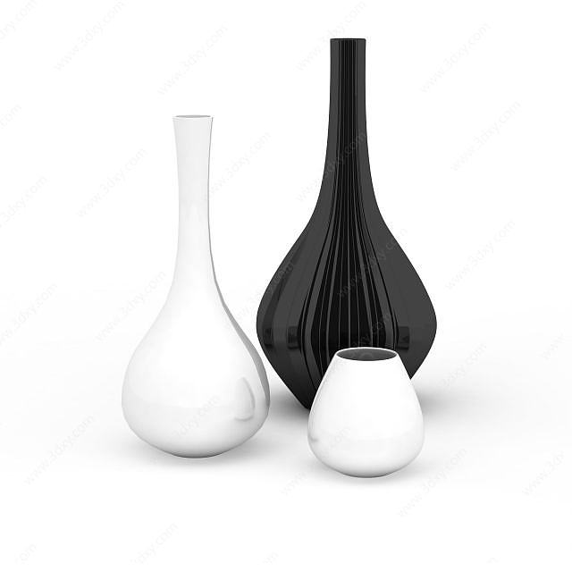白色花瓶3D模型