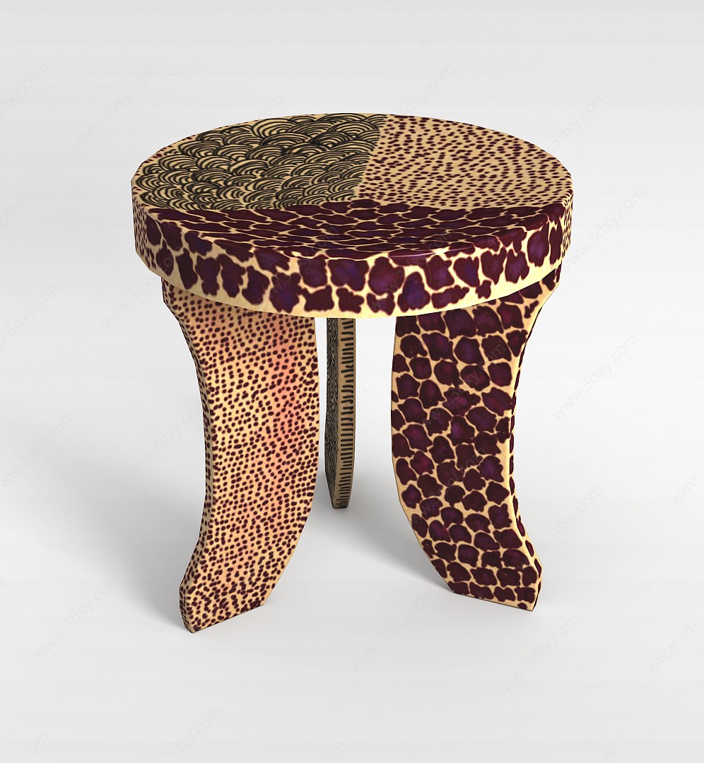 创意豹纹沙发3D模型