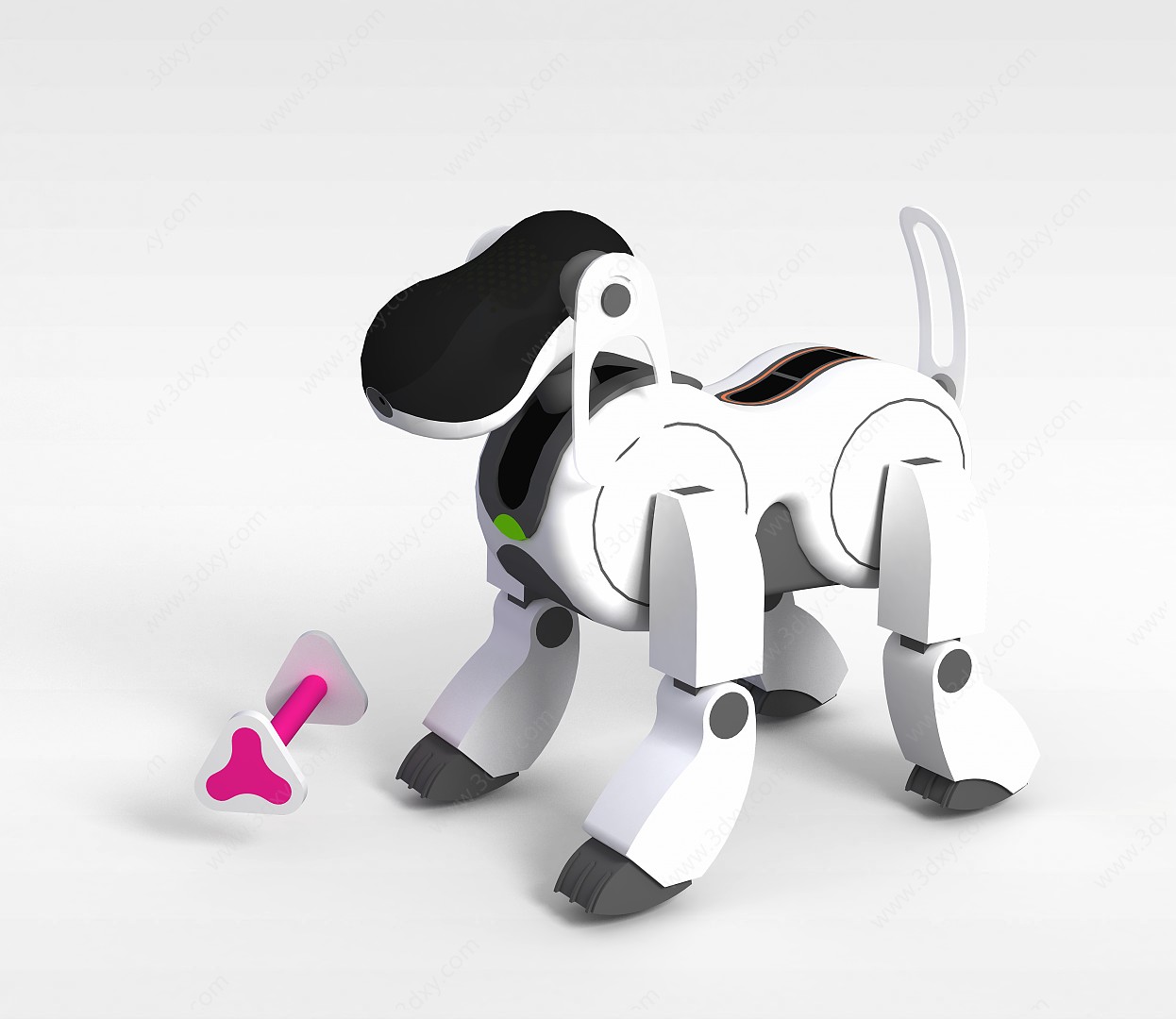 白色机器狗3D模型