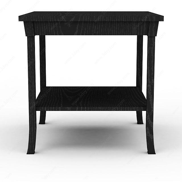 黑色双层桌子3D模型