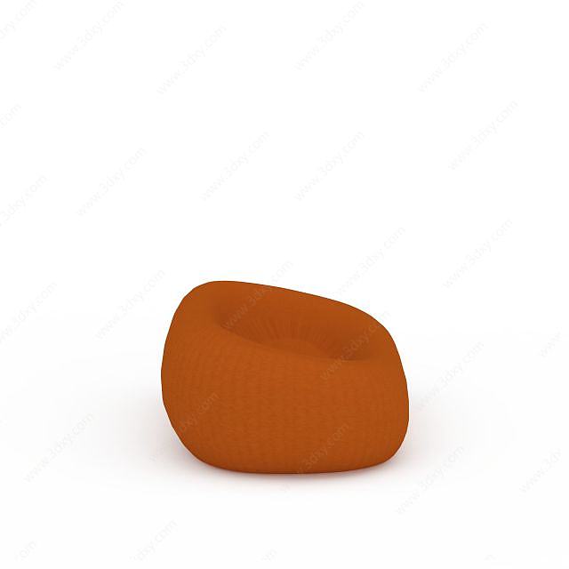 橘色创意沙发3D模型