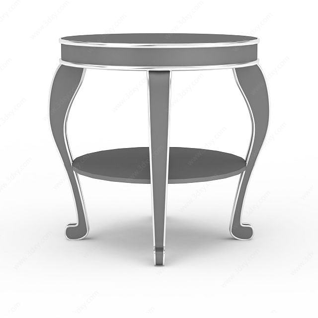 中式圆凳子3D模型