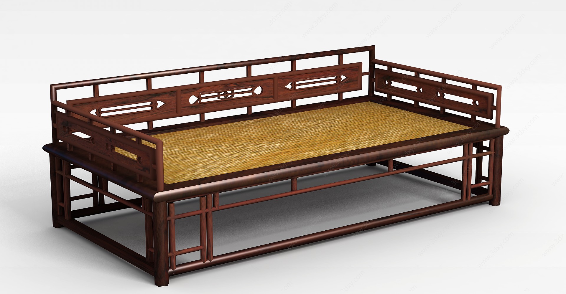 中式木制沙发3D模型
