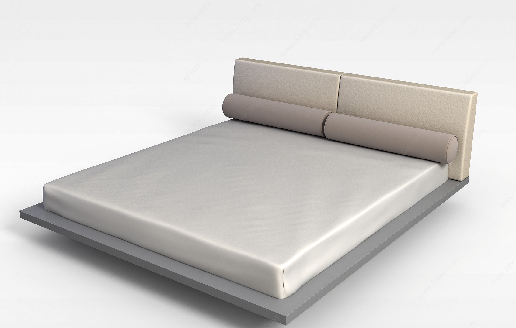 现代硬床3D模型