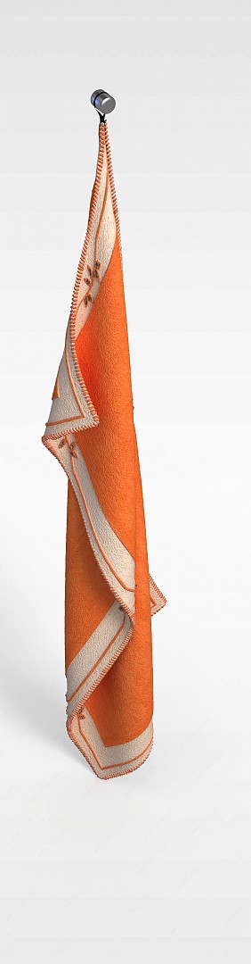 橙色手巾3D模型
