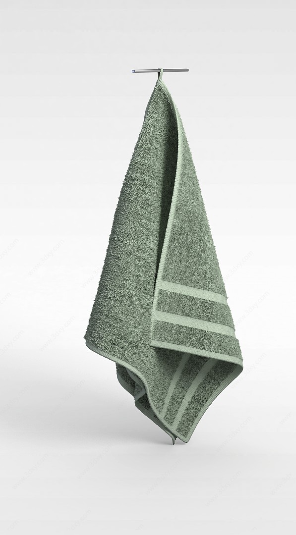 绿色手巾3D模型