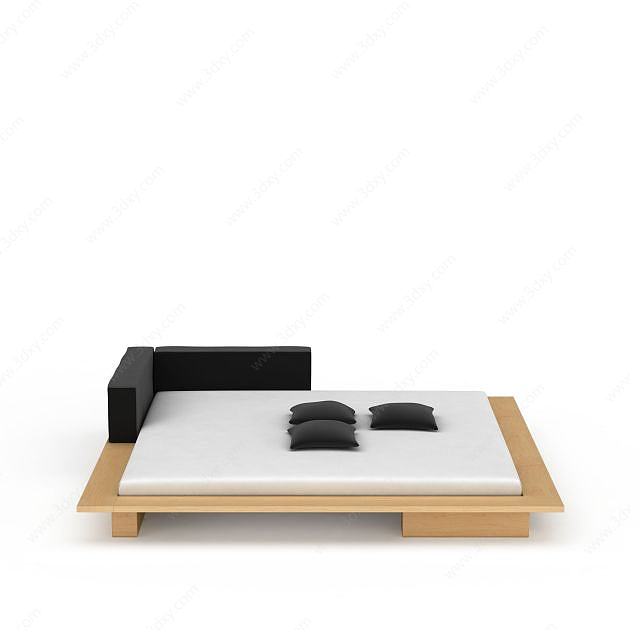 创意日式床3D模型