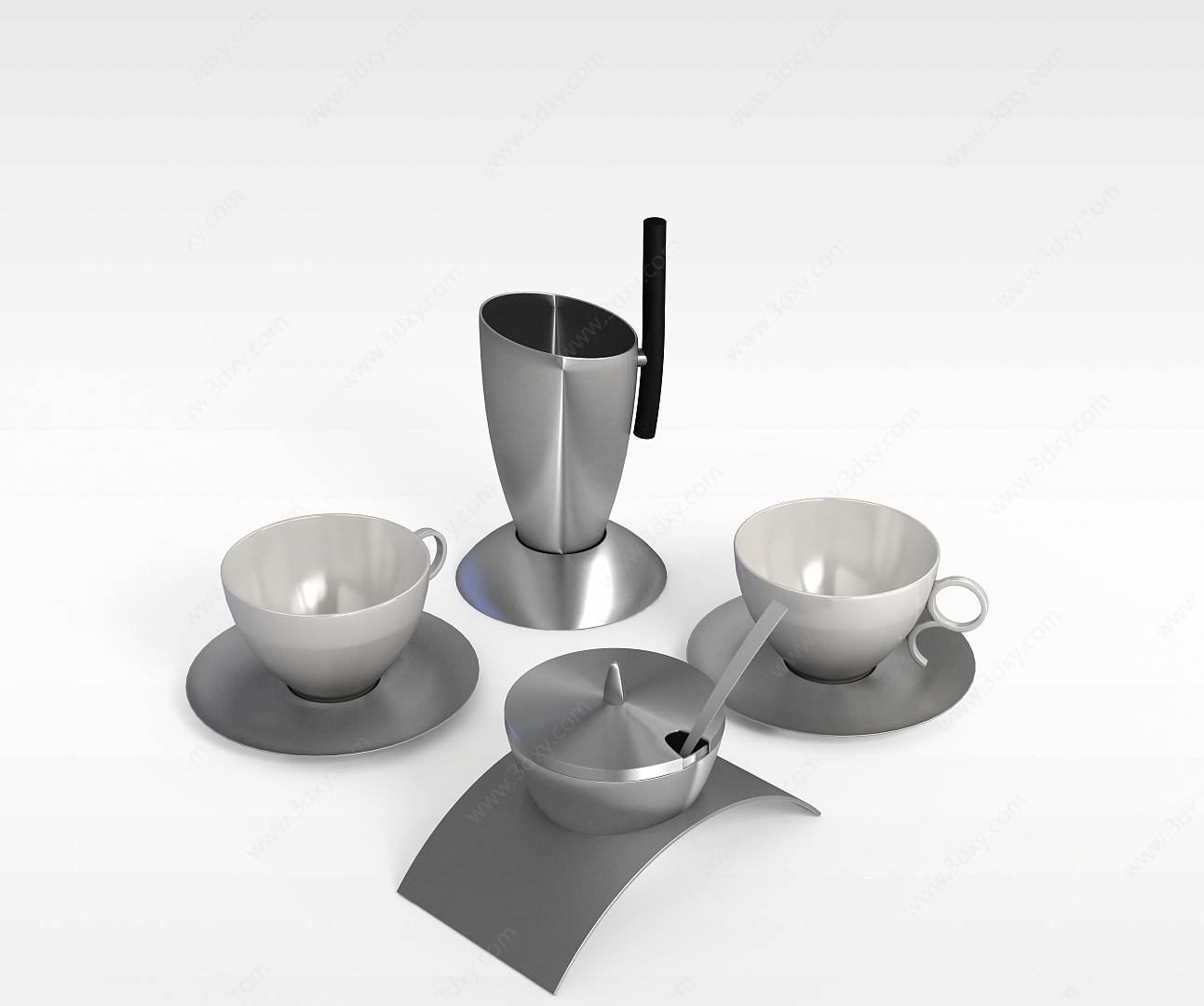 高端咖啡杯3D模型