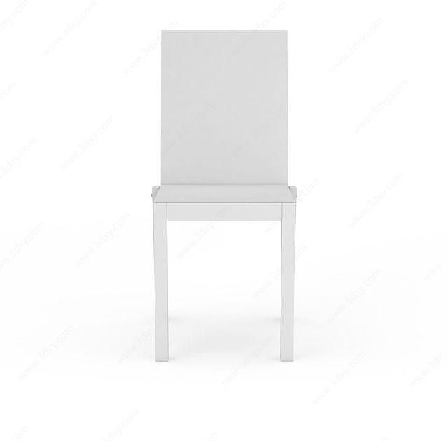 纯白色椅子3D模型