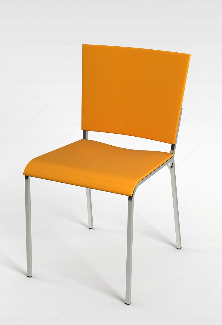 现代黄色椅子3D模型