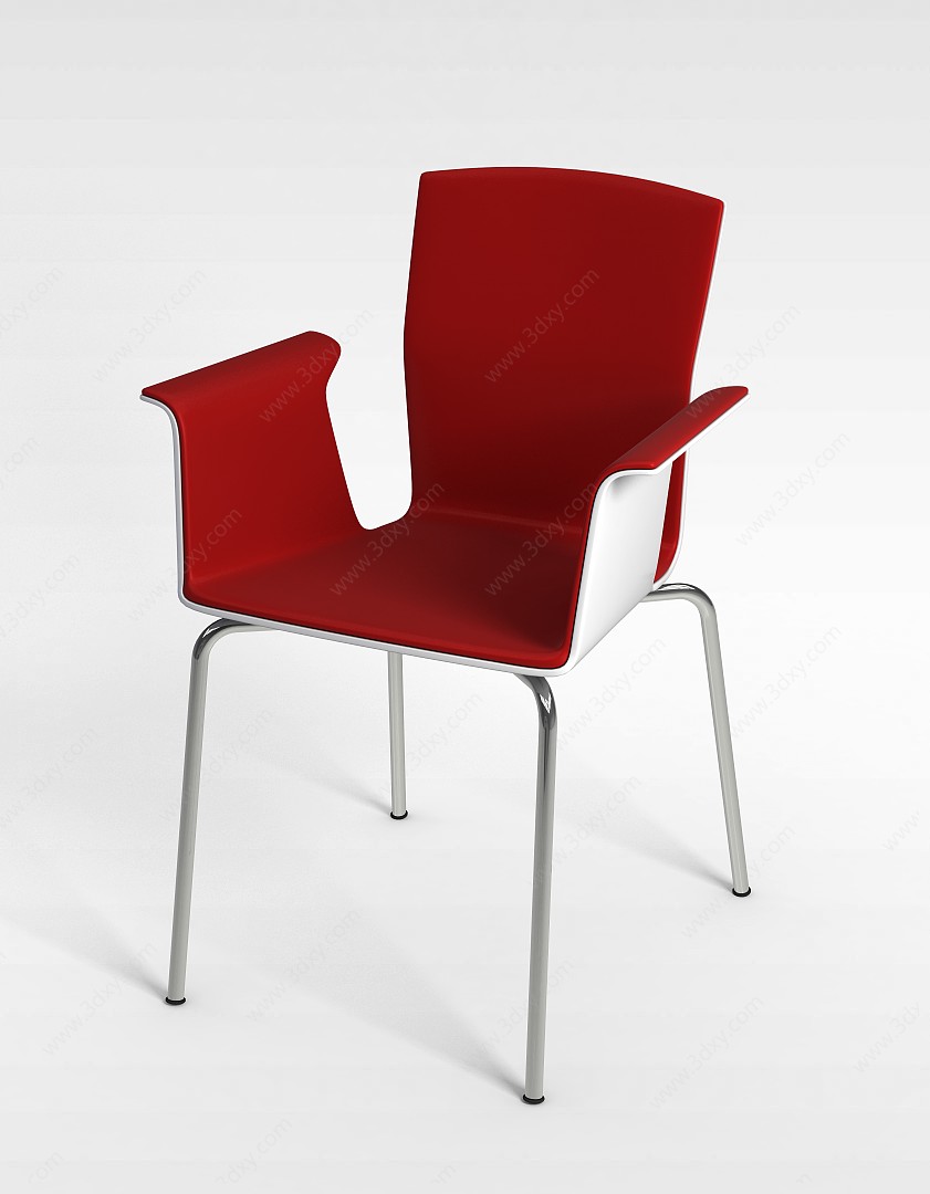 现代红色椅子3D模型