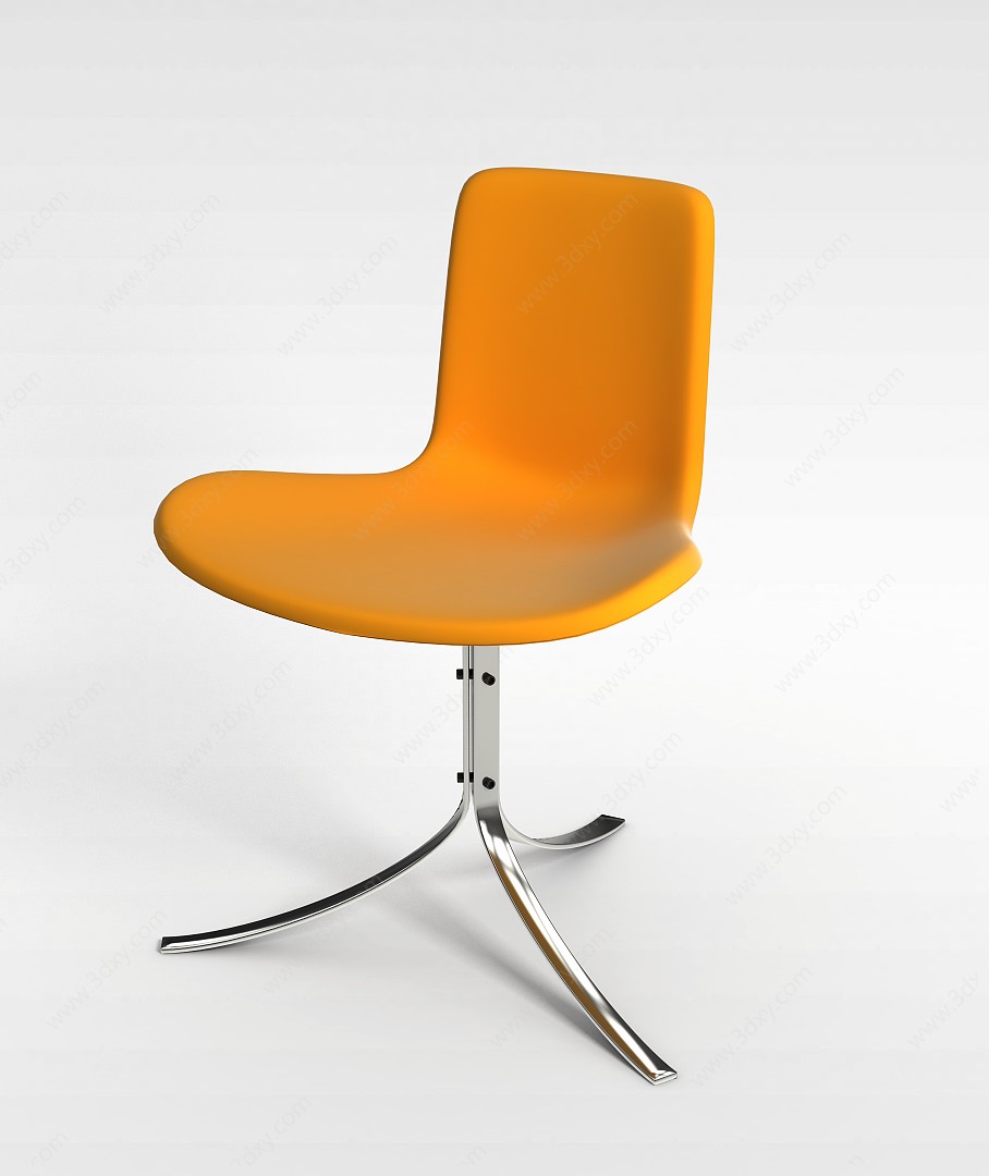 黄色现代椅子3D模型