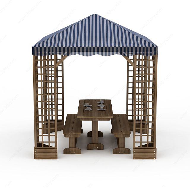 沙滩休闲屋3D模型