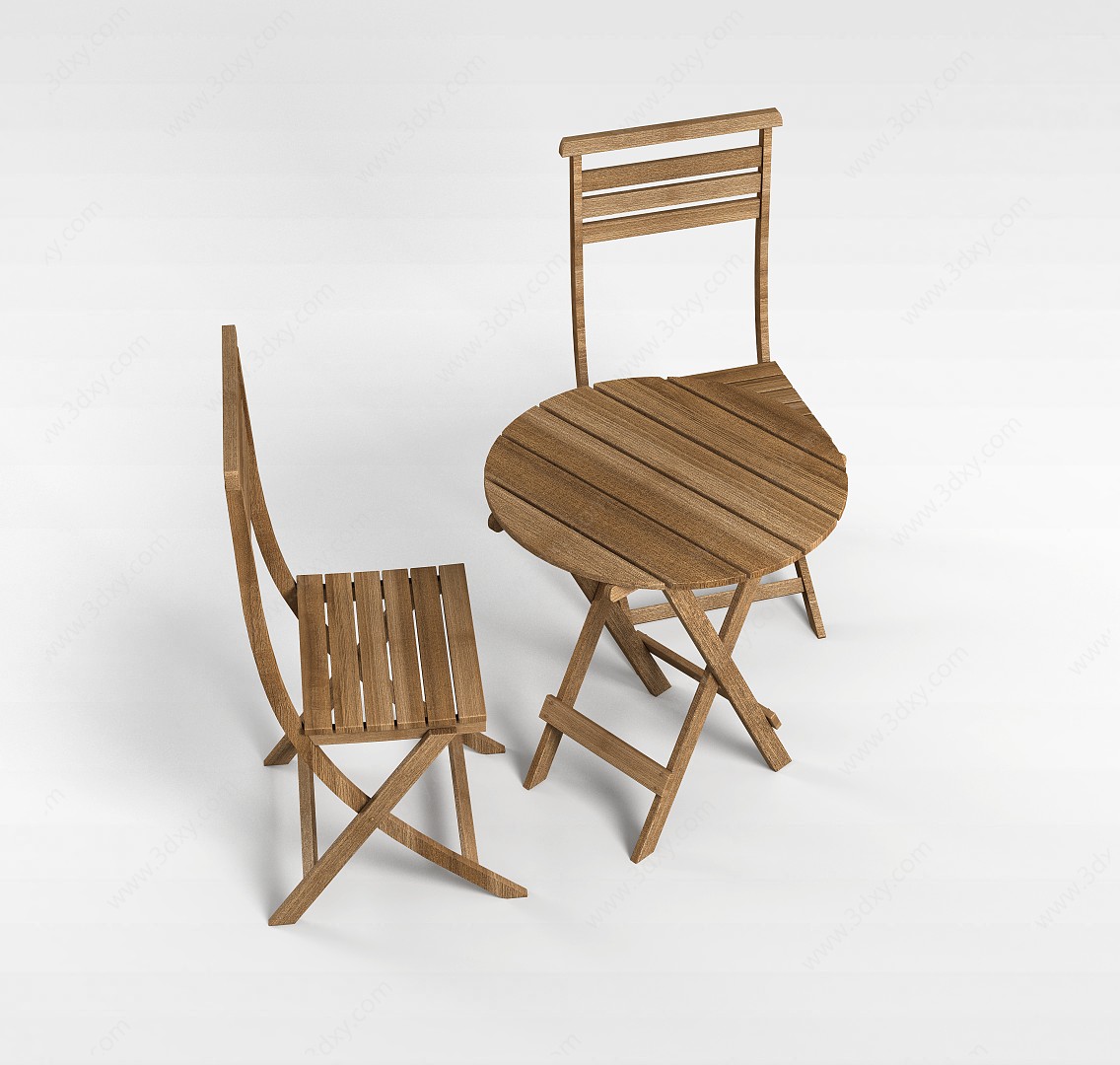 沙滩休闲桌椅3D模型