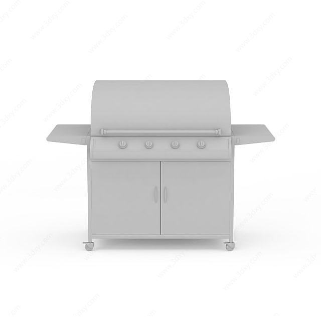厨房烧烤柜3D模型
