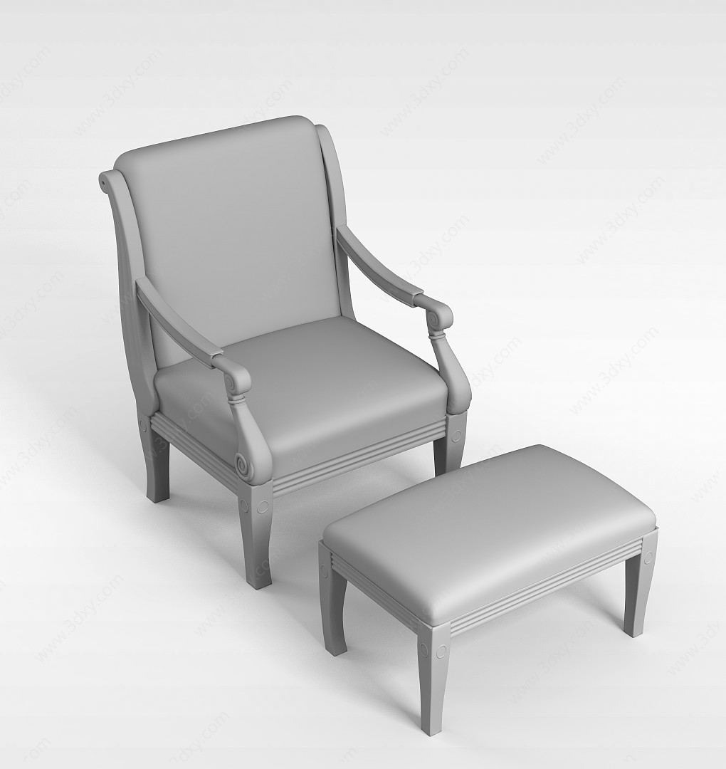 欧式古典椅子3D模型