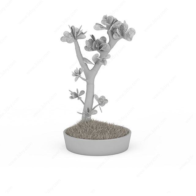 花瓶盆栽3D模型