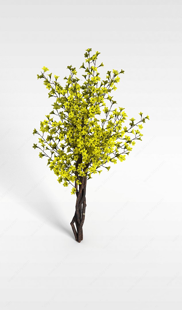黄色树木3D模型