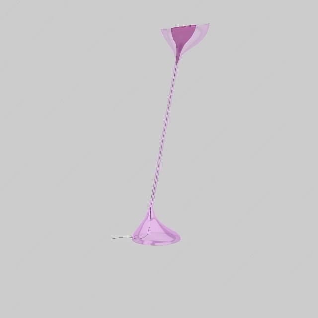 创意紫色落地灯3D模型