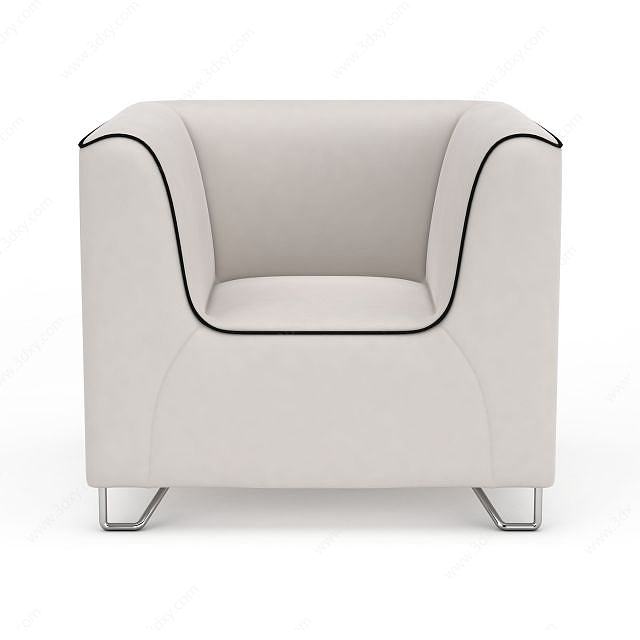 3d现代白色沙发模型