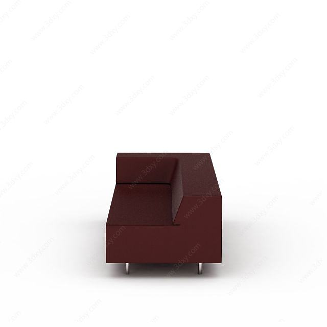 创意红色沙发3D模型