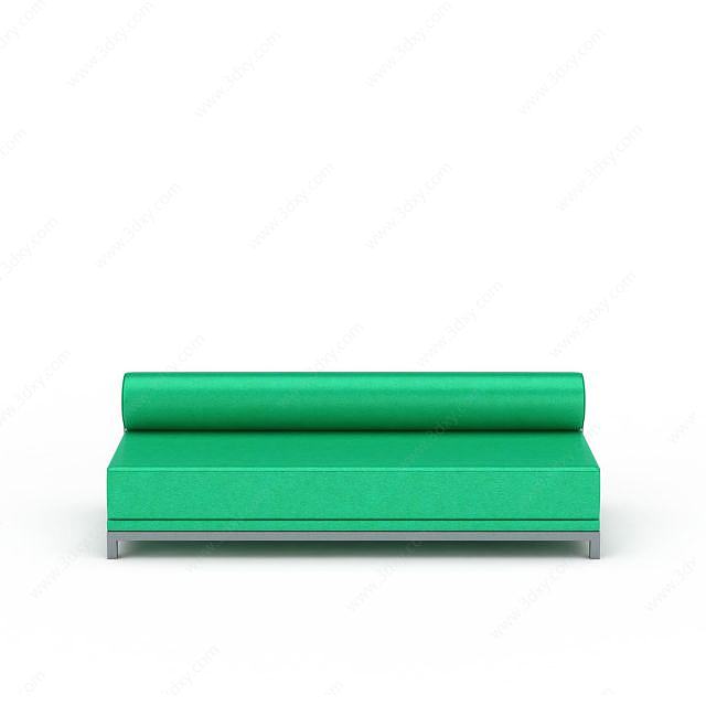 现代绿色沙发3D模型