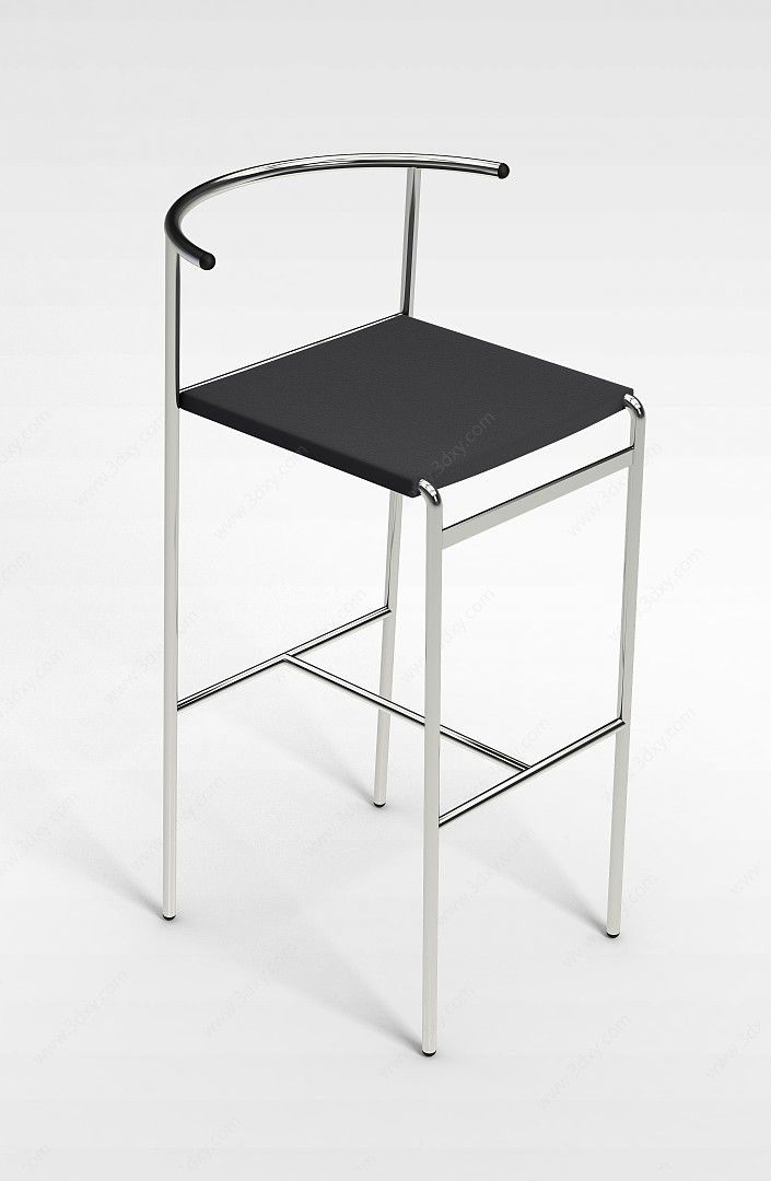 高脚金属椅子3D模型