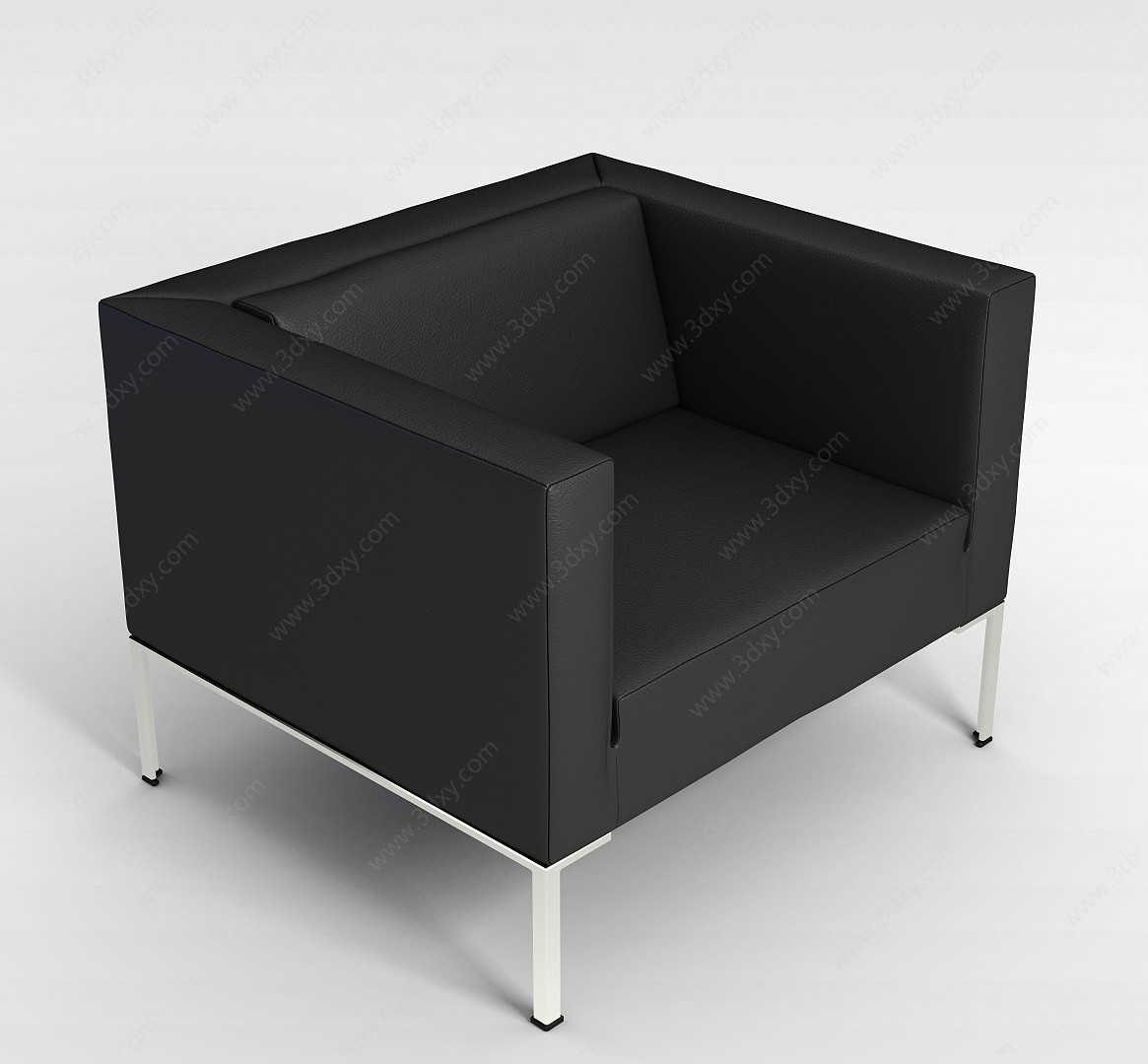 黑色现代沙发椅3D模型