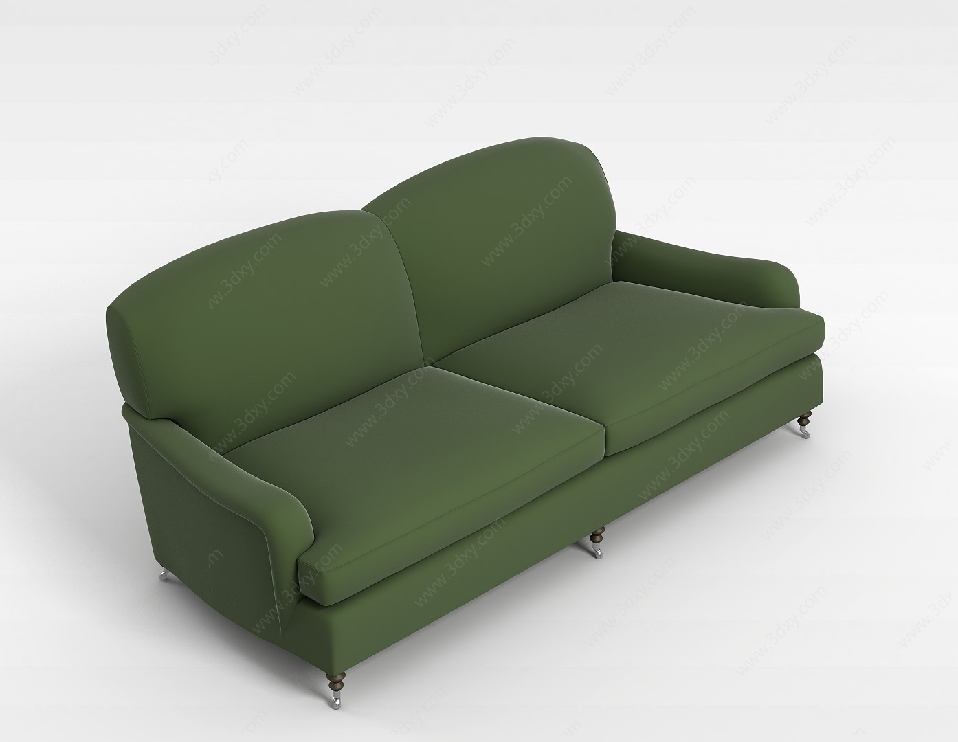 布艺绿色沙发3D模型