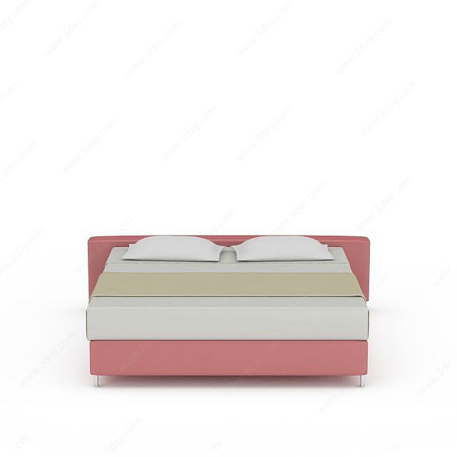 粉红矮床3D模型