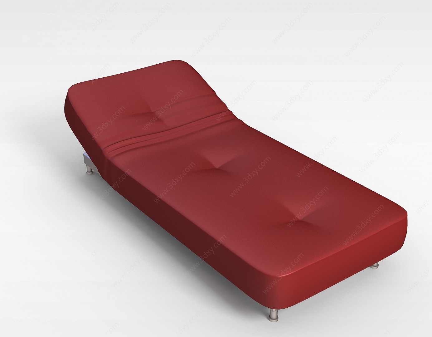 红色沙发床3D模型