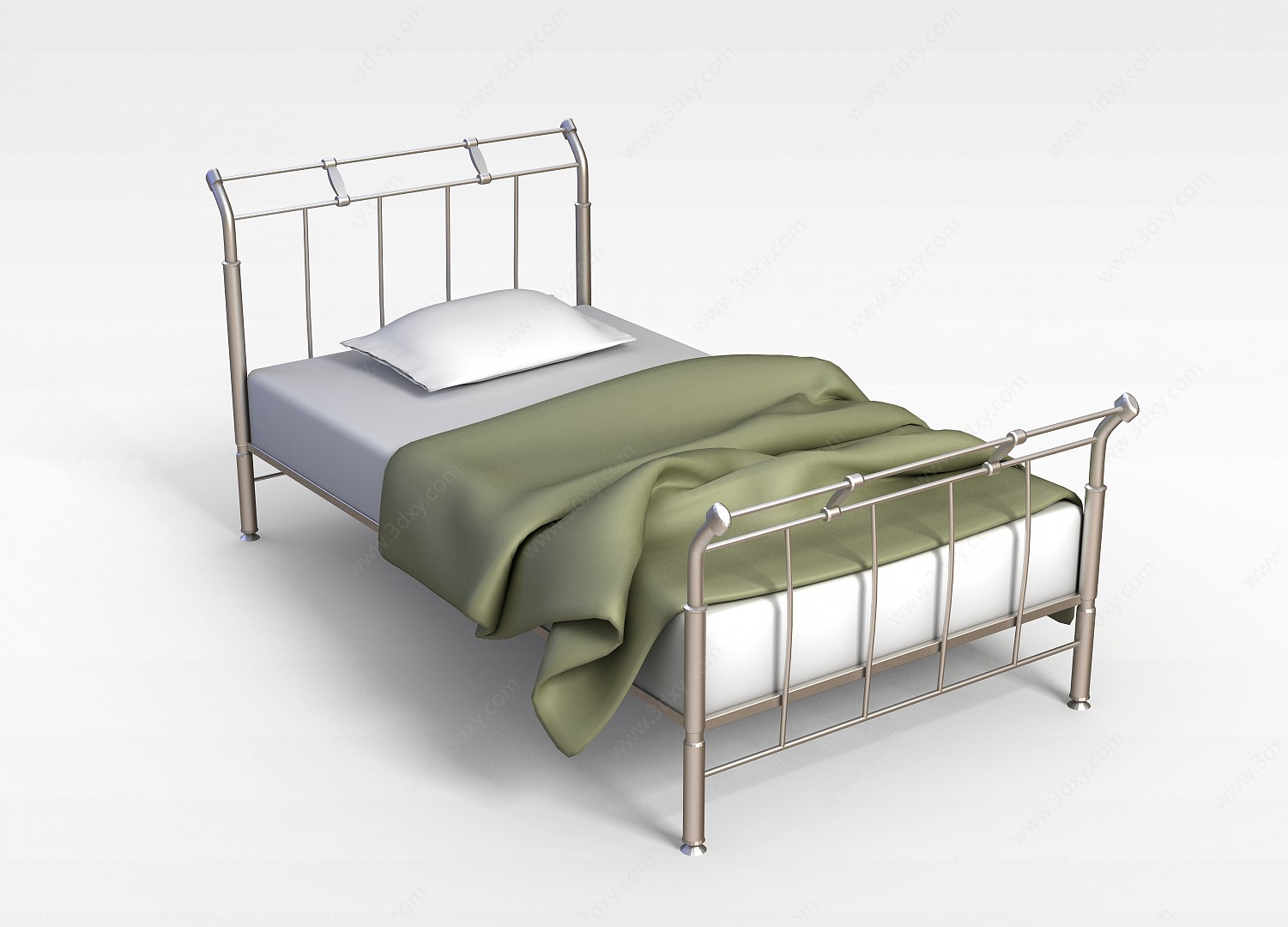 铁艺单人床3D模型
