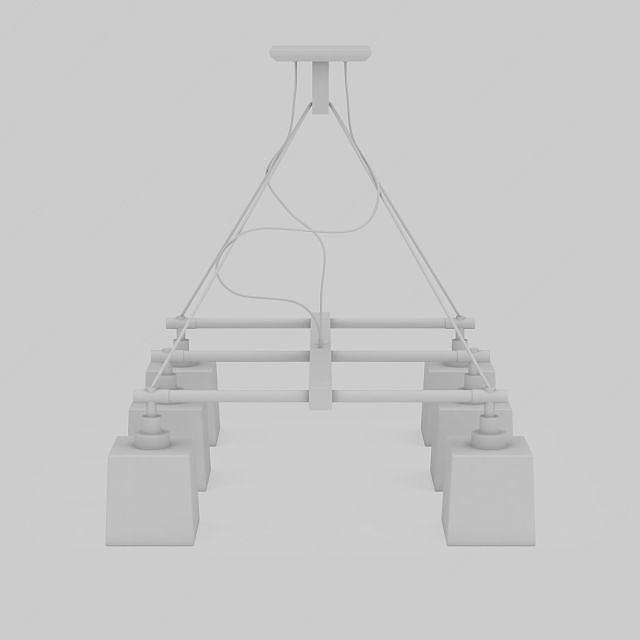 创意吊灯组合3D模型