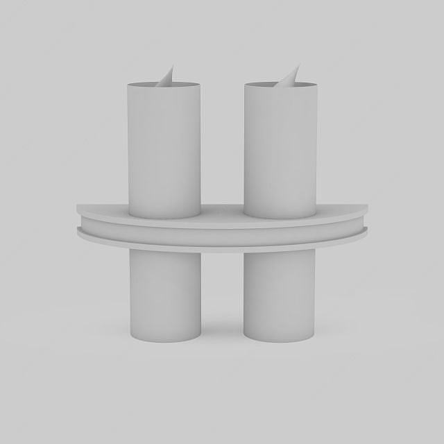 创意圆柱壁灯3D模型