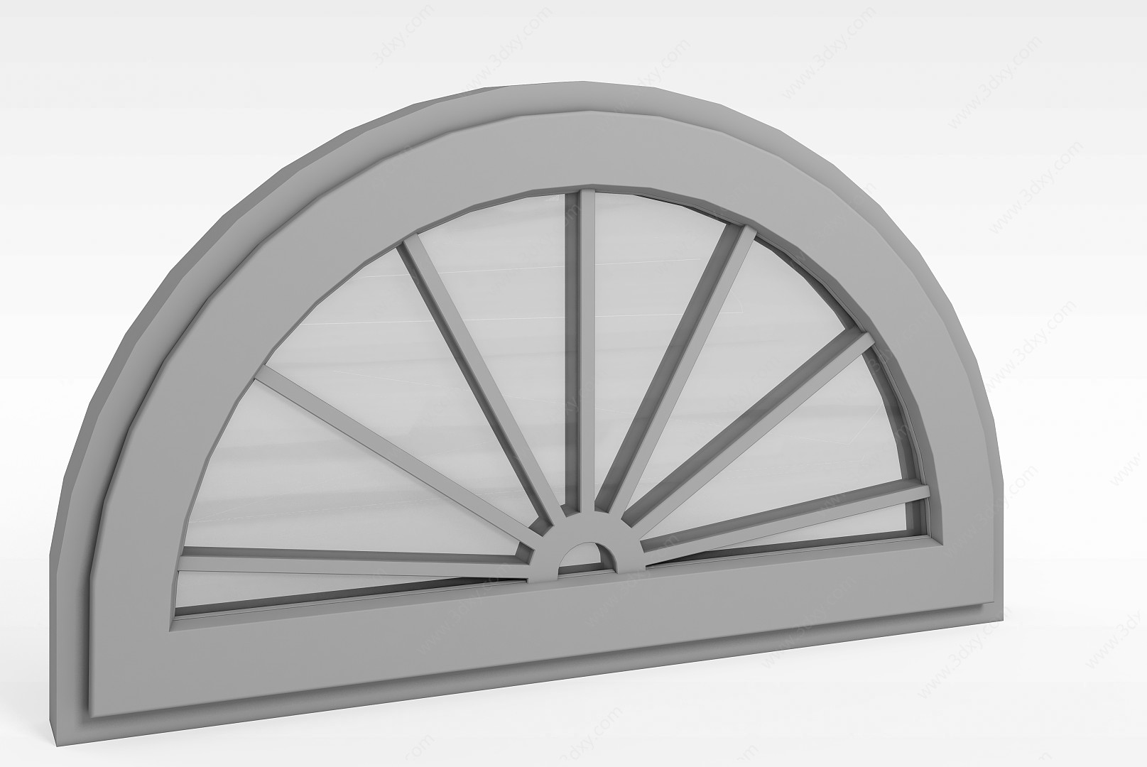 木质弧形窗3D模型
