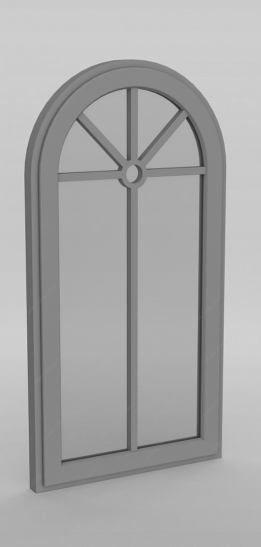 弧形玻璃门3D模型