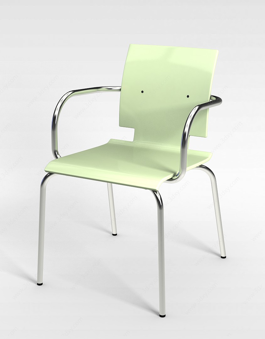 绿色简约椅子3D模型