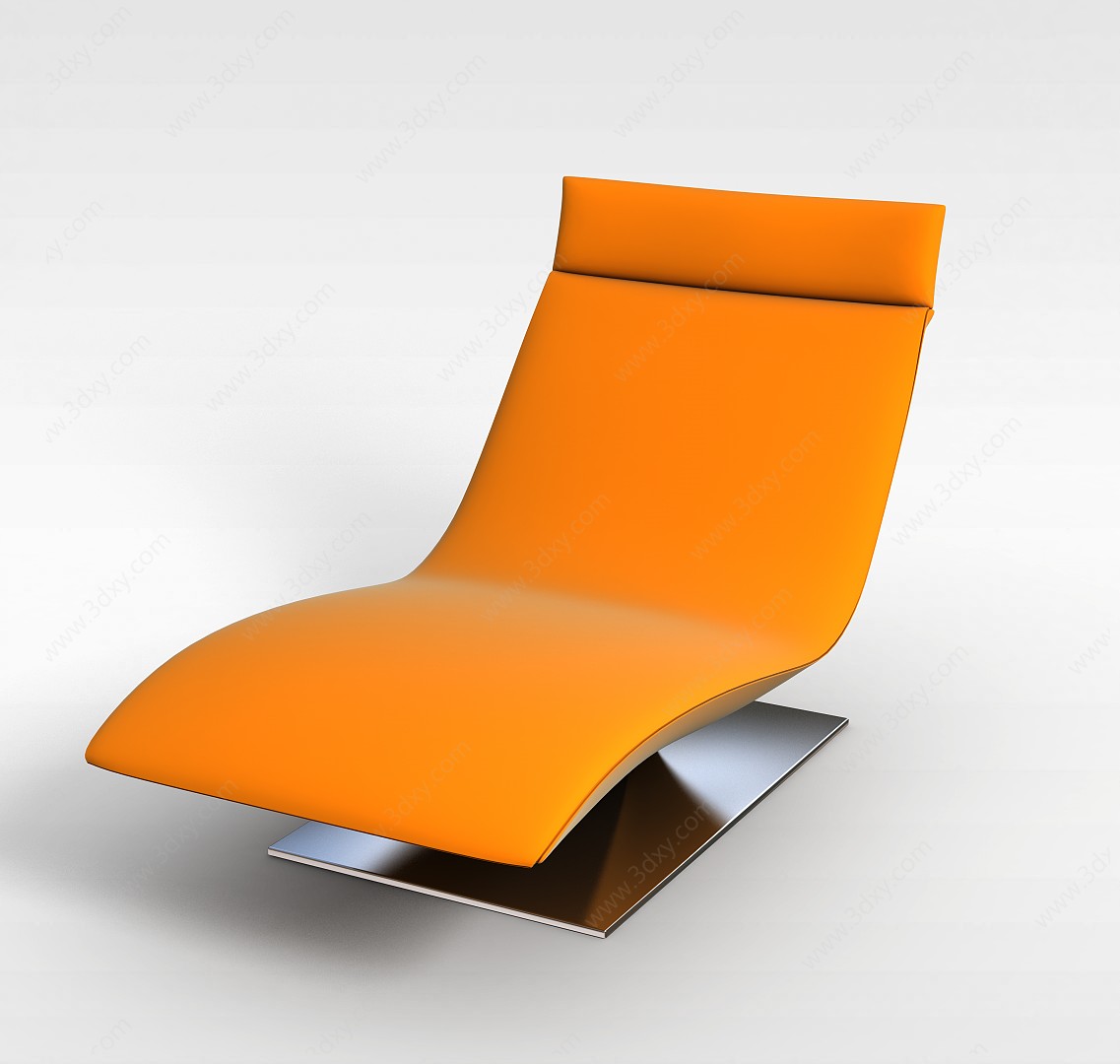 黄色个性沙发3D模型