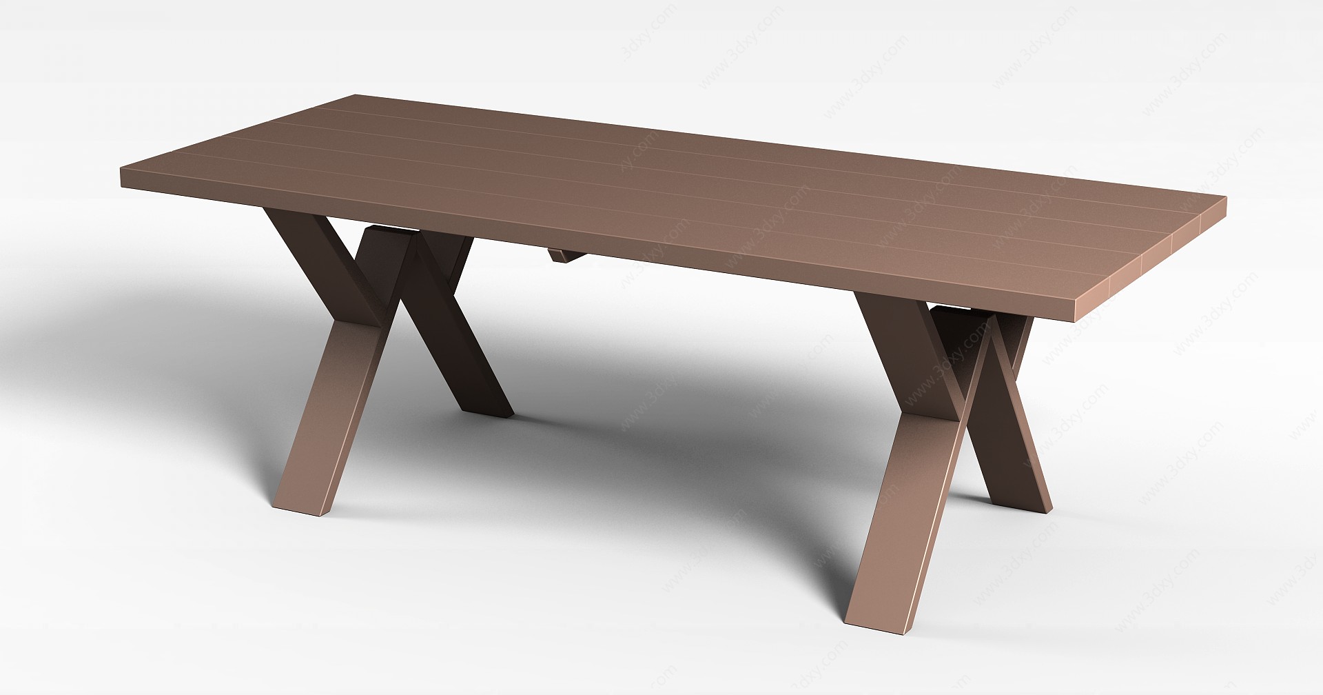 褐色木质桌子3D模型