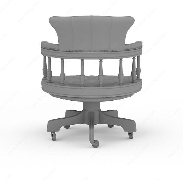 复古沙发转椅3D模型