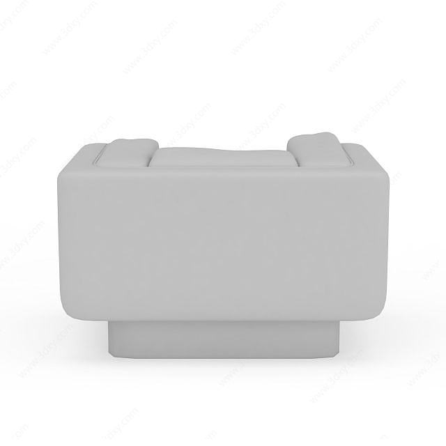 豪华皮质沙发3D模型