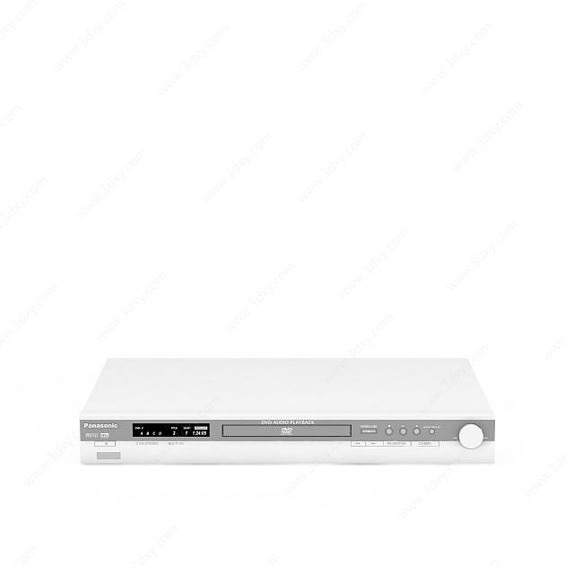 现代白色DVD3D模型